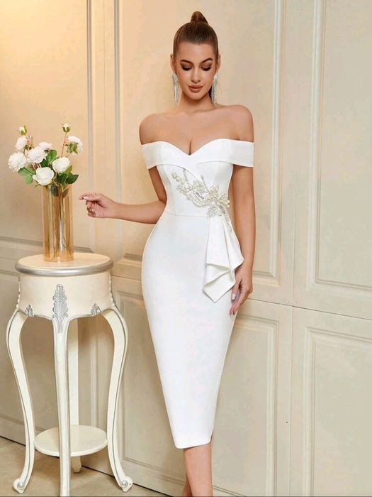 Бяла рокля Shein - Adyce