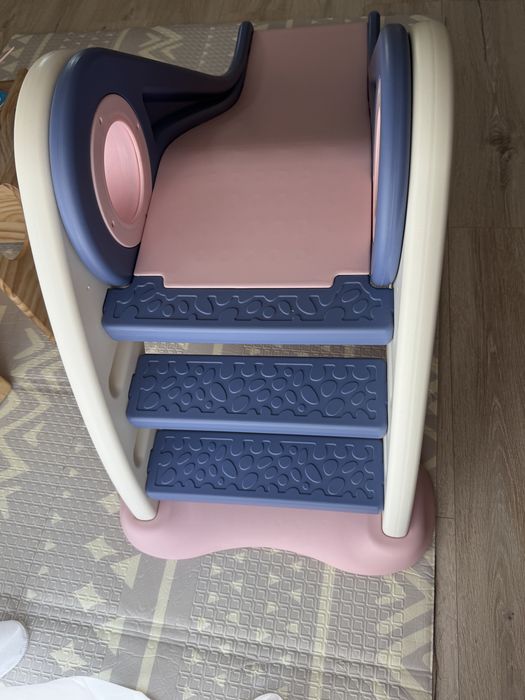 Tobogan Pepita pentru copii cu trepte, 120cm - roz-liliac