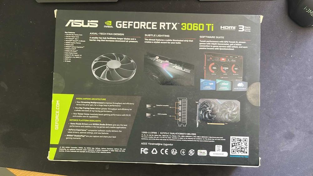НОВА! Видеокарта RTX 3060ti Asus Dual Mini