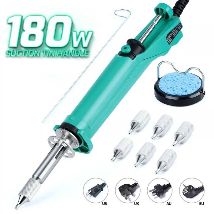 YIHUA 929D-VI 180W 2 в 1 вакуум помпа с поялник, 6+1 дюзи, ключ On/Off и вграден температурен контрол с фиксирани 410 градуса
