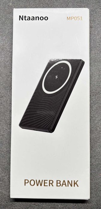 Магнитна външна батерия Ntaanoo 5000mAh 15W с безжично зареждане!