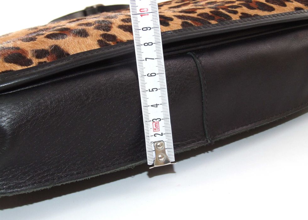 Geanta umar, piele naturala - blana leopard, handmade, France, NOUA, pret 499 lei