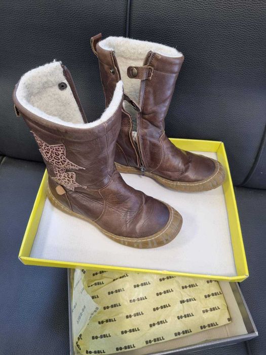 Детски ботуши от естествена кожа