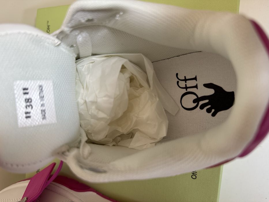 Adidasi Off-White Out Of Office 'White Fuchsia'  Lace-Up Sneakers