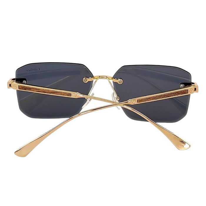 Cartier EBONY Унисекс слънчеви очила 2026 с акцент истинско дърво