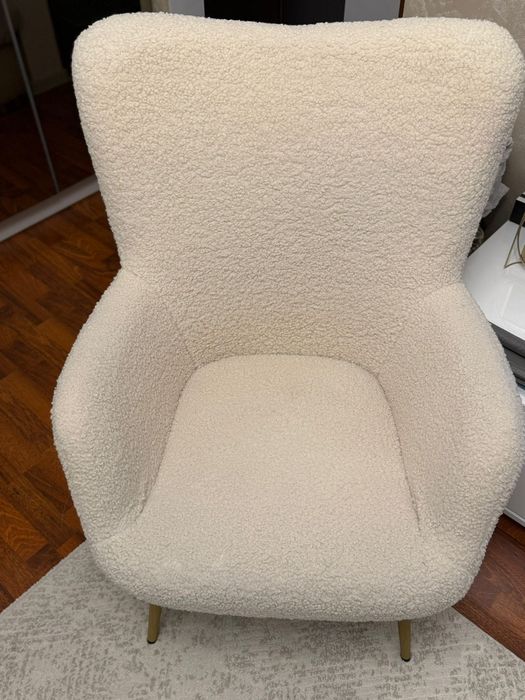 Fotoliu alb-crem leaving