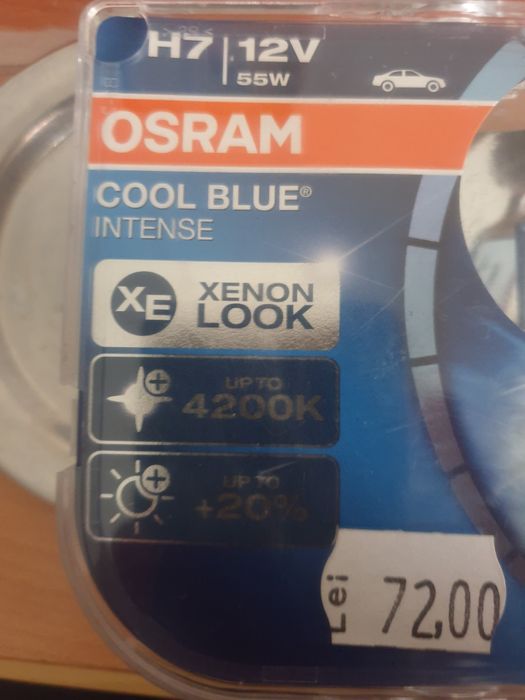 Se vinde set  lampi h7 cool blue