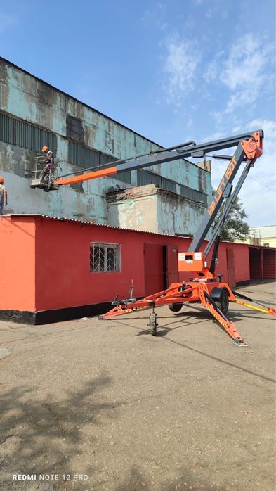 Услуги телескопической автовышки для внутренних и наружных работ