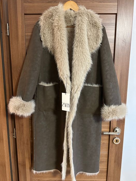 Дълго двулицево палто Zara