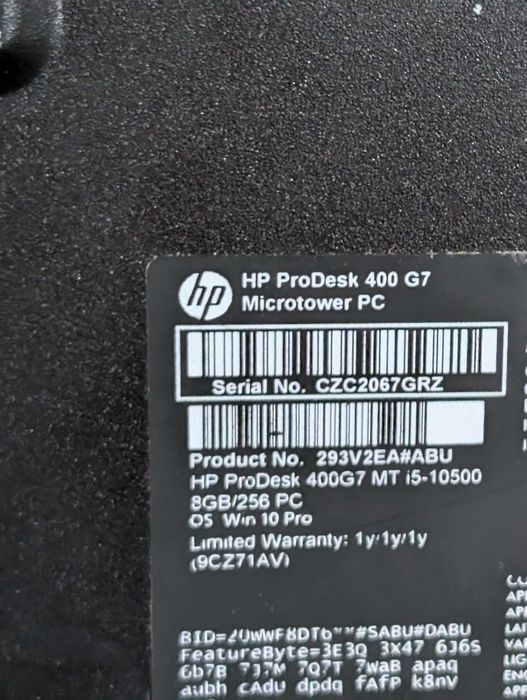 Calculator HP ProDesk 400 G7 MT, Intel Core i5-10500 3.10-4.50GHz, 8GB DDR4, 256GB SSD, Windows 11