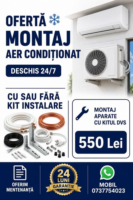 Montaj Aer Condiționat – Instalare Rapidă | Prahova, Ilfov, Dâmbovița