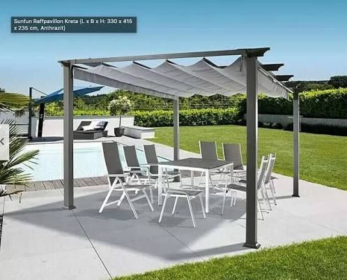 Pergola retractabila pavilion pavillon foisor terasa din structura met