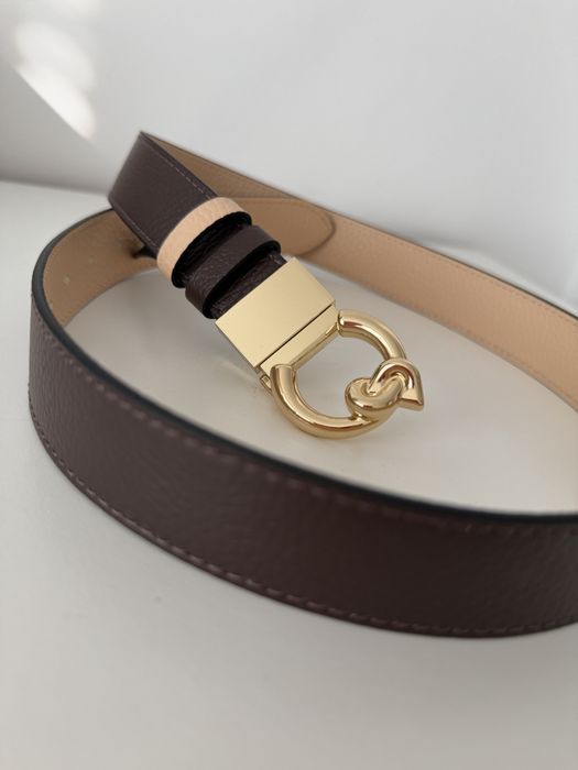 Кафяв кожен колан Coccinelle