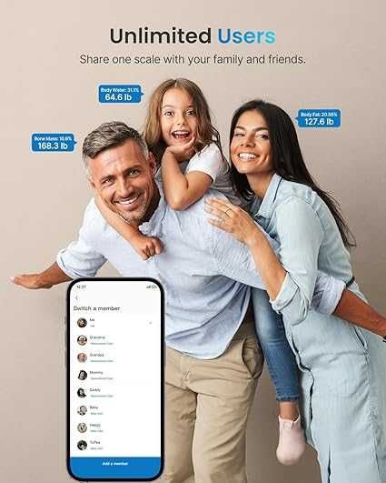 Дигитална везна за анализ Renpho Body 180 Kg/400 Lbs ES-26BB-B