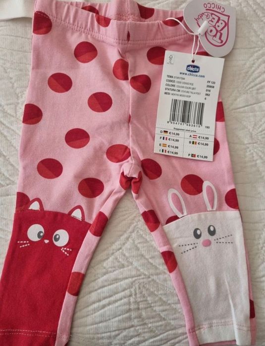 Бебешки нови дрешки за момиче Chicco 3-6 месеца, 62 см