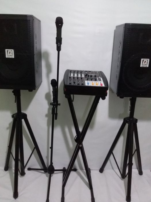 Калонка.Стойка.Усилитель.Пульт.Микщер. Микрофон. Toshkenda! Usb.Блютуз