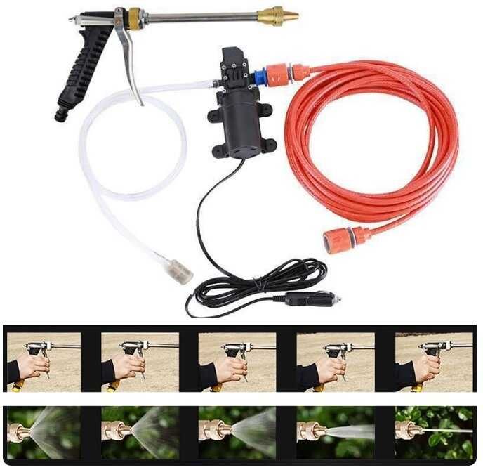 Преносима водоструйка за почистване на автомобили, градини и др. 12V