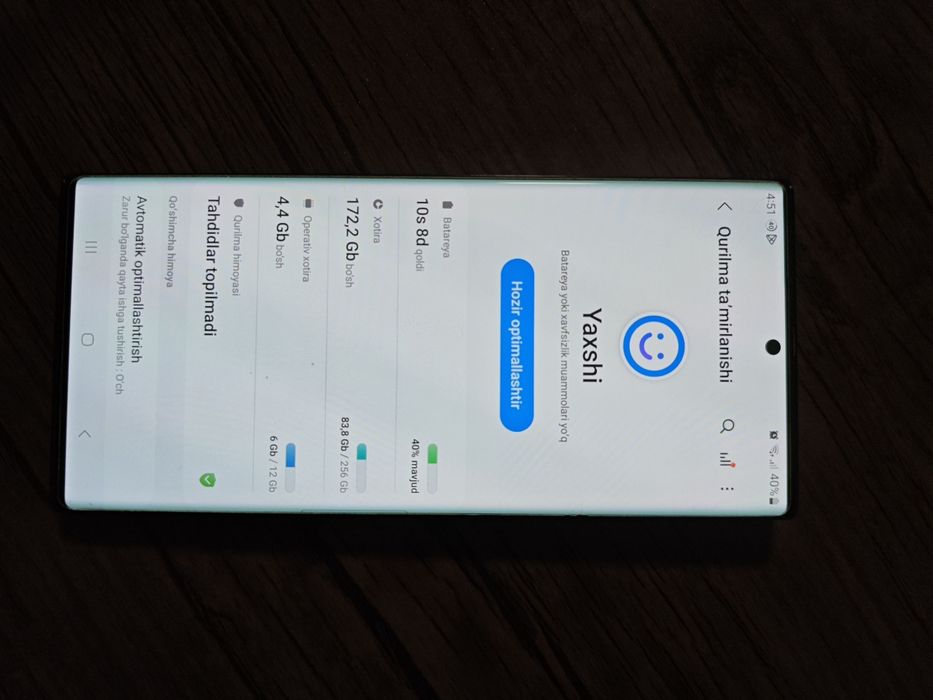 samsung not 20 ultra 5g sotladi