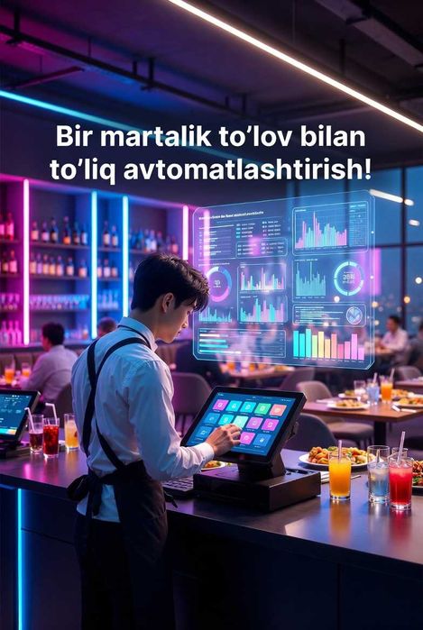 Restoran, Kafe va Barlarni Avtomatlashtirish - Oylik To'lovlarsiz!