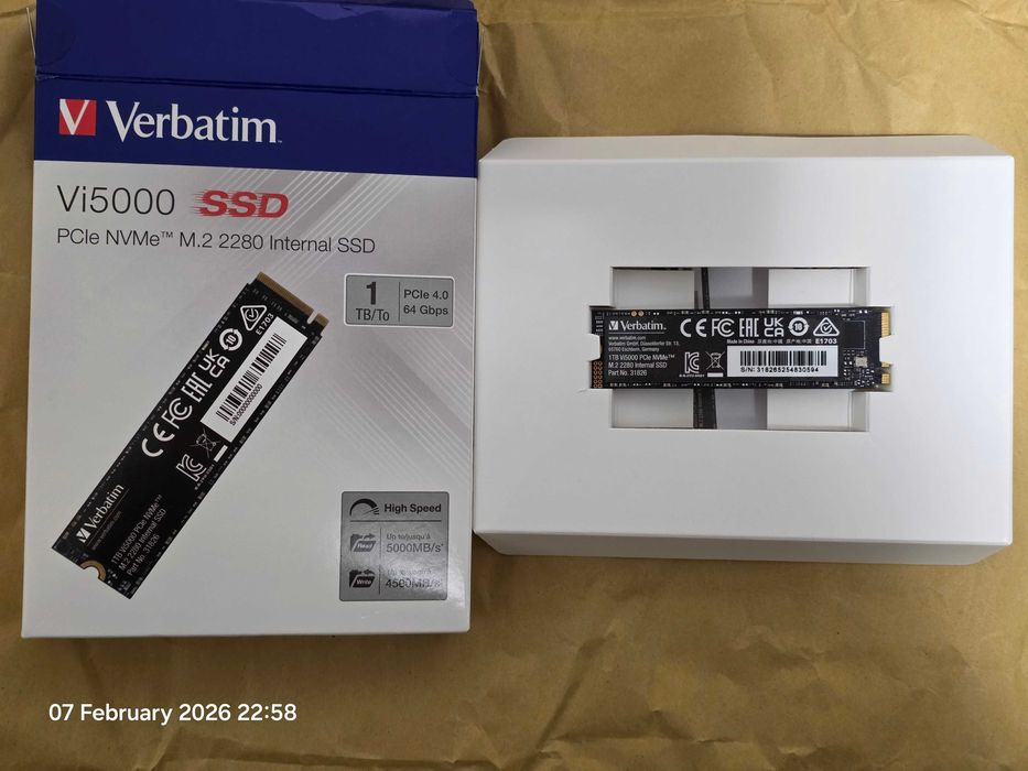 SSD VERBATIM Vi5000 1TB, M.2 PCIe4 (Gen4) NVMe 31826