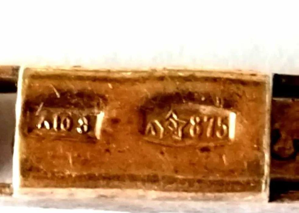 Deosebita curea de ceas argint aurit 875