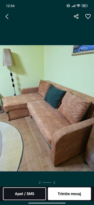 Colțar extensibil cu lada de depozitare in stare foarte buna .