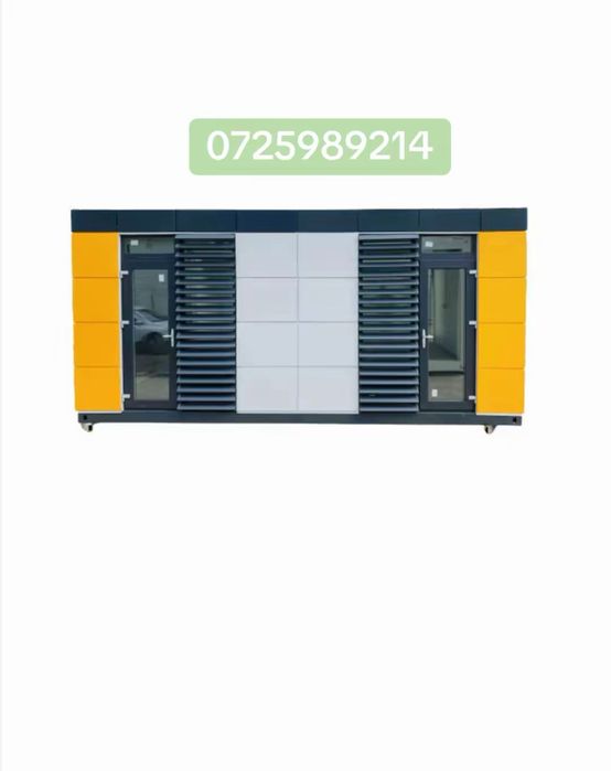 Container modular imbracat in alucbond birou pentru omv mol mall