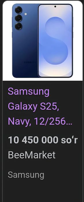 Samsung s25 sotiladi