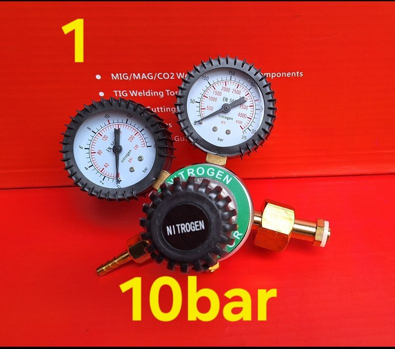 Азот регулатори 10÷100bar,редуцир,бутилки 1÷10л,преход климатик
