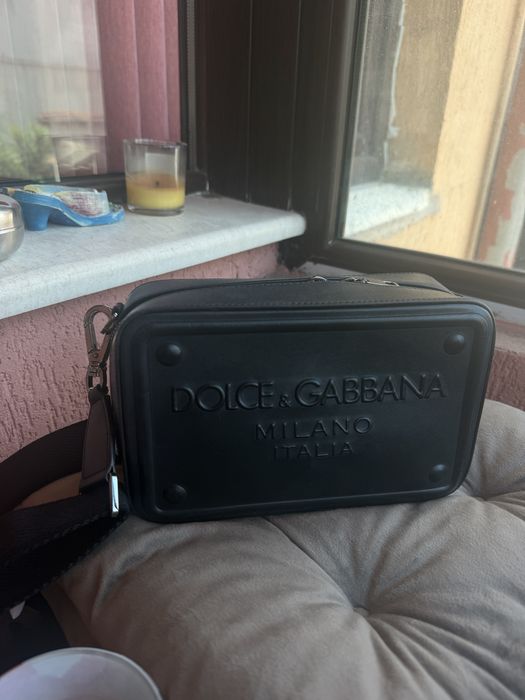 DOLCE & GABBANA Leather belt bag with logo
