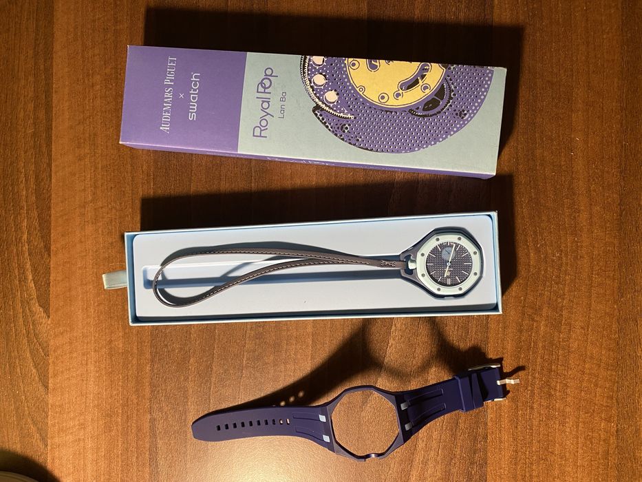 Audemars piguet x swatch Lan ba albastru livrare cu verificare colet full box
