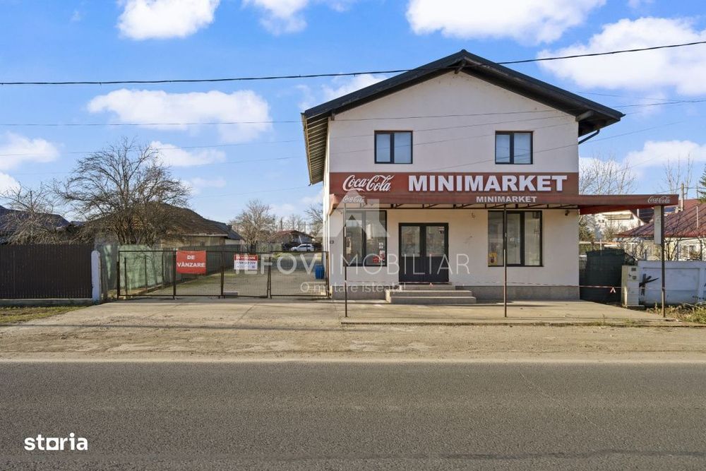 Constructie comerciala rezidentiala 251mp, depozit, deschidere la DN1