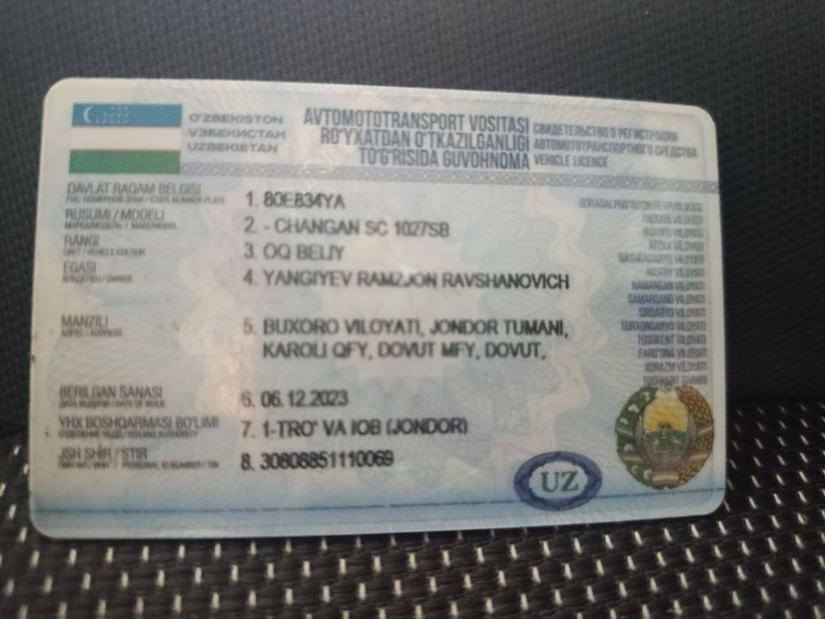Changan yuk mashinasi sotiladi