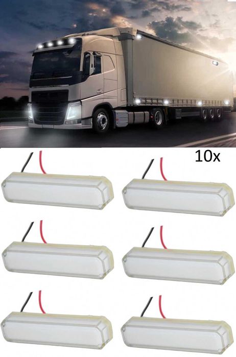 1бр. диодни LED Лед габарити НЕОН светлина 12-24V, 3 цвята
