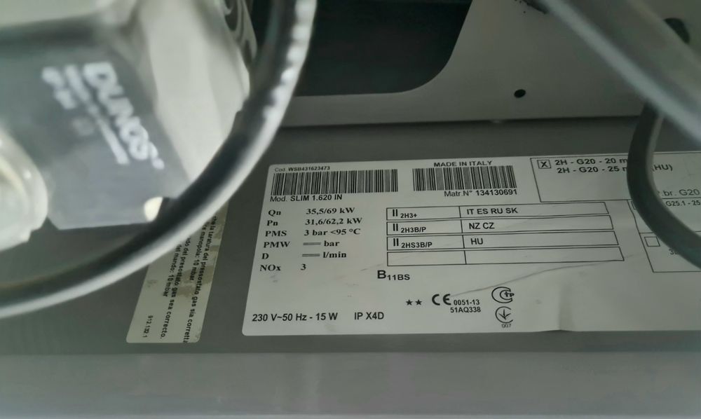 Двухконтурный отопительный котёл  Baxi,Модель 1620 IN.Италия.