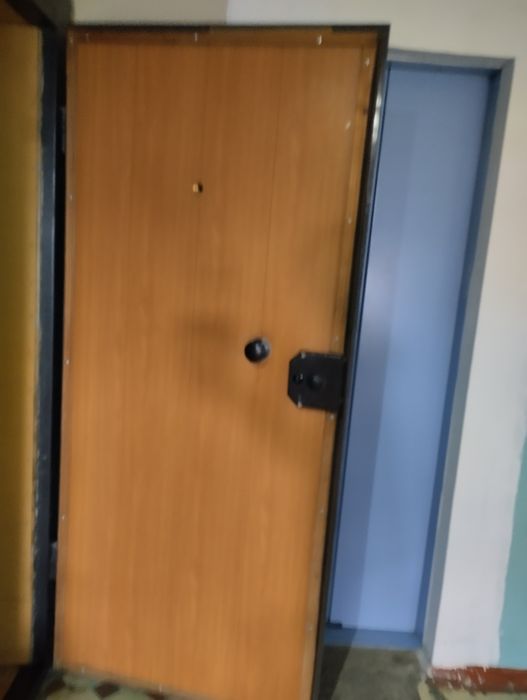 Дверь железная утепленная.