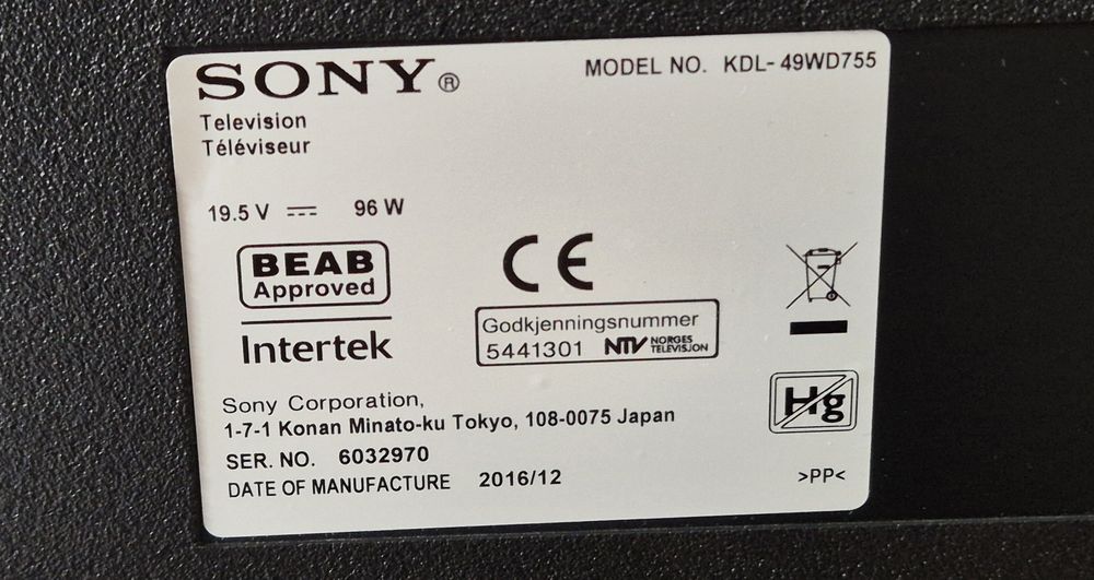 Sony KDL-49WD755 Full HD,Smart, WiFi