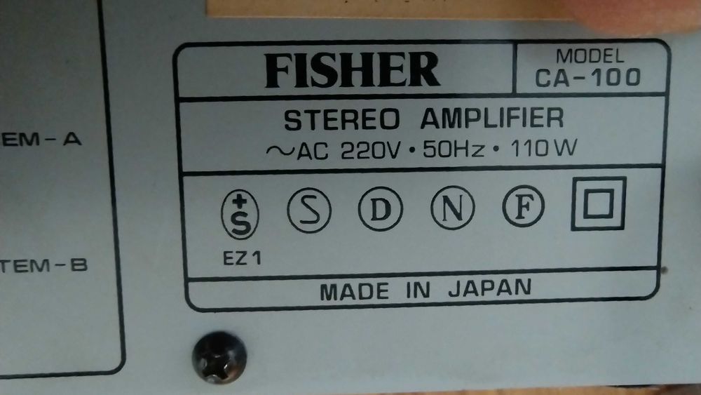 Amplificator vintage Fisher Studio Standard CA-100 si tuner FM-100