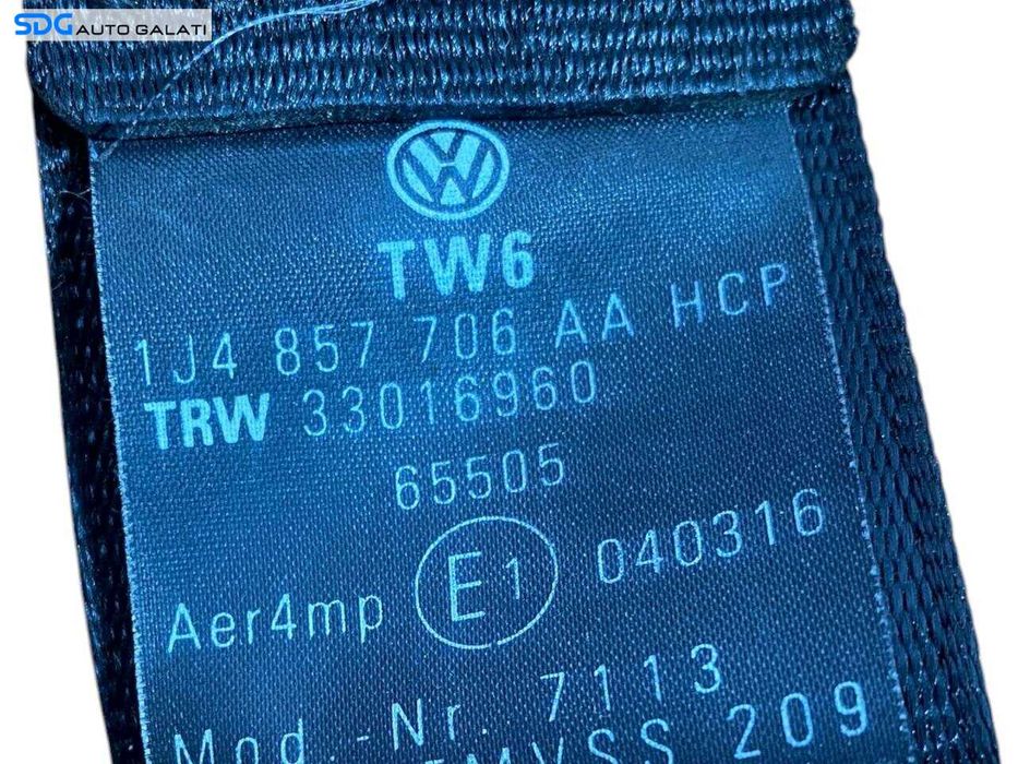 Centura Siguranta Dreapta Fata Volkswagen Bora 1998 - 2005 Cod 1J4857706AA [L8131]