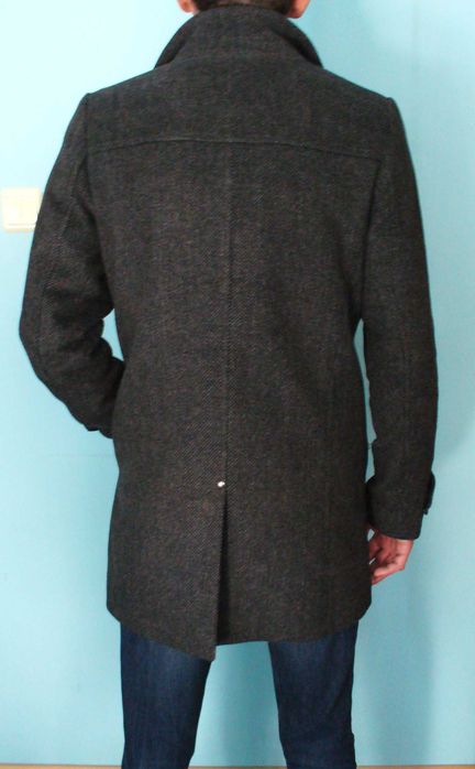 Преходно мъжко палто-Tom Tailor в Антрацитено сиво-черно