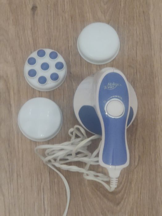 Aparat masaj electric Relax & Tone (model clasic albastru) – 3 capete