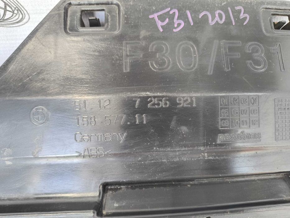 Suport Bară / Ghidaj Bară Spate BMW Seria 3 F30 F31 F35 2013 / [2012-2018] / 51127256921 (1C4)