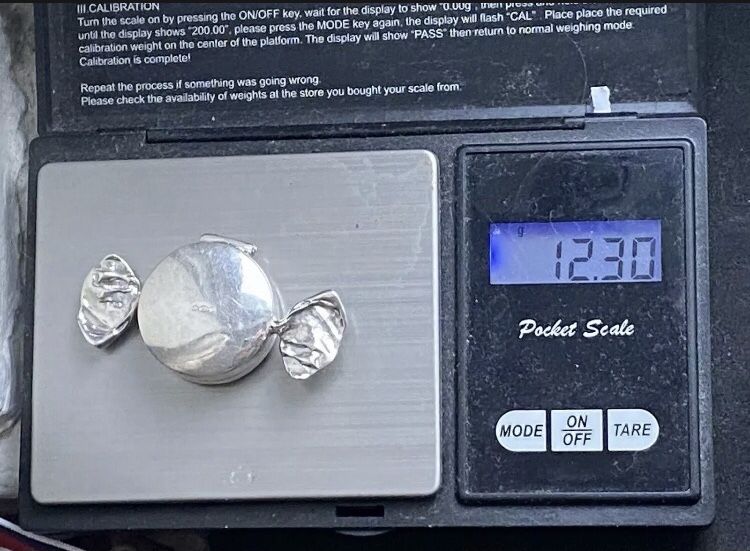 Bomboana vintage din argint 925 din UK 13gr