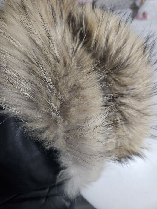 Яке от естествена кожа с лисича яка