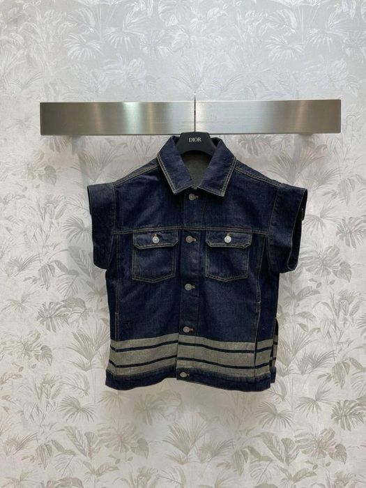 Дънков елек с цепки отстрани CD.