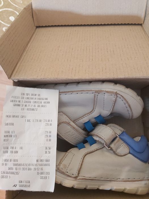 Pantofi din piele pentru baieti Ponki