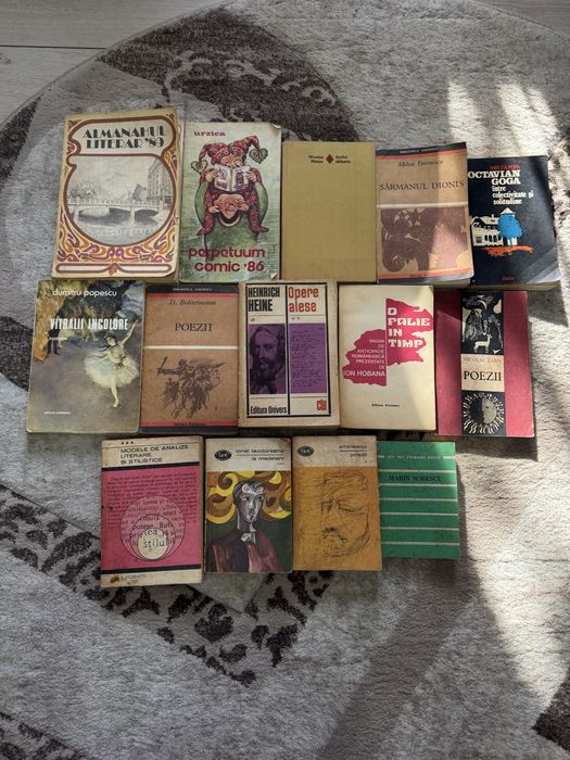 Lot  cărți vechi – fizică, matematică, chimie, literatură, contabilitate și lectură
