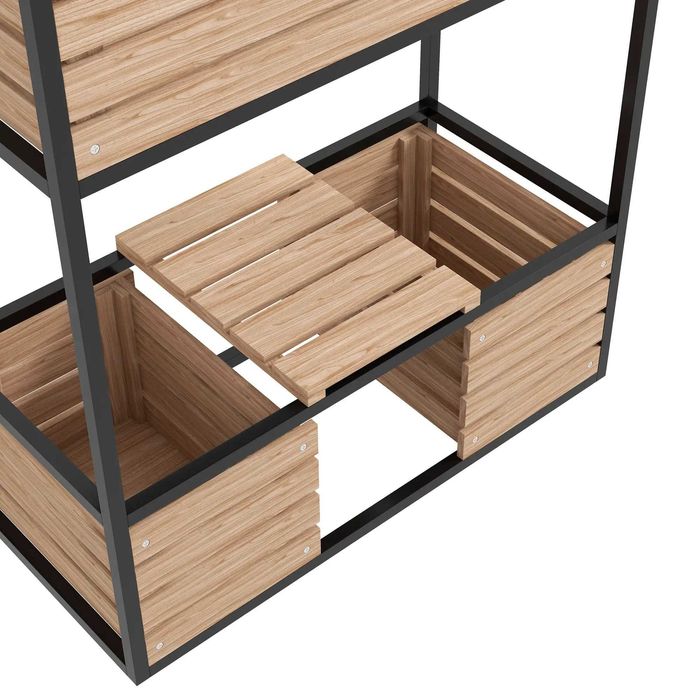 Повдигната леха за цветя Outsunny, 3 саксии