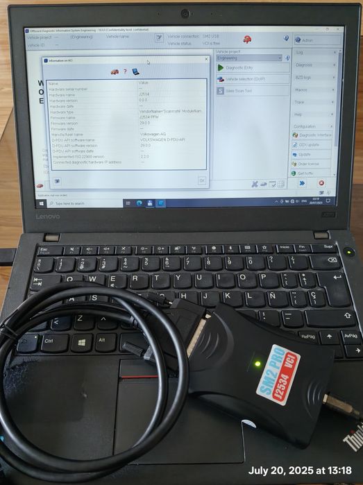 Laptop Lenovo diagnoza auto SM2 Scanmatik ODIS Xentry Can Clip