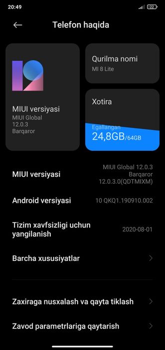 Redmi 8 lite 64 4